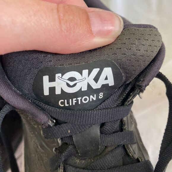 Hoka One One Clifton 8 Black BWHT 1119394 Women’s Size 7 B Running Shoes - Picture 12 of 12